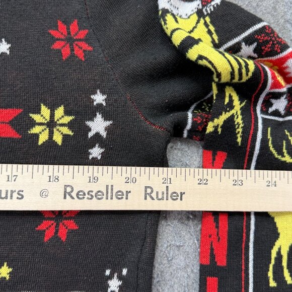 LA Knight WWE Sweater Men XL Black Red Christmas Long Sleeve Graphic "YEAH" Crew - Picture 9 of 13